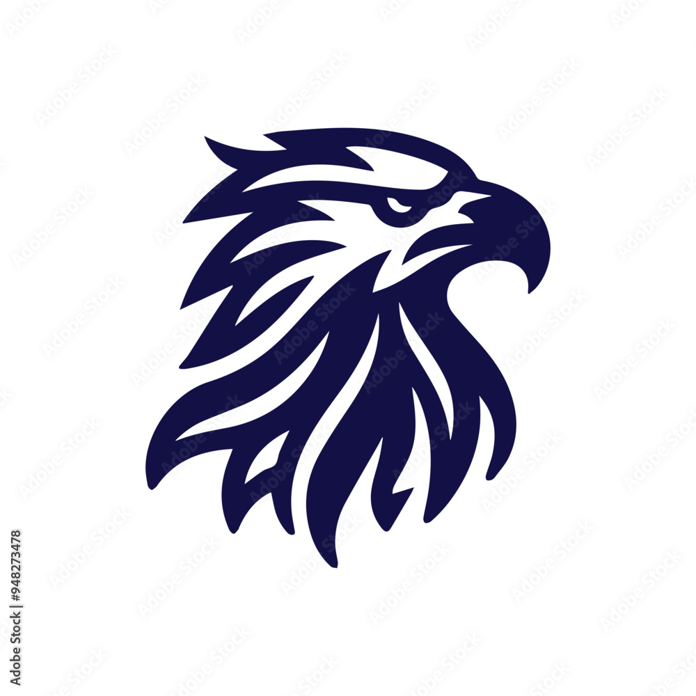 Obraz premium minimalist eagle head lineart vector logo