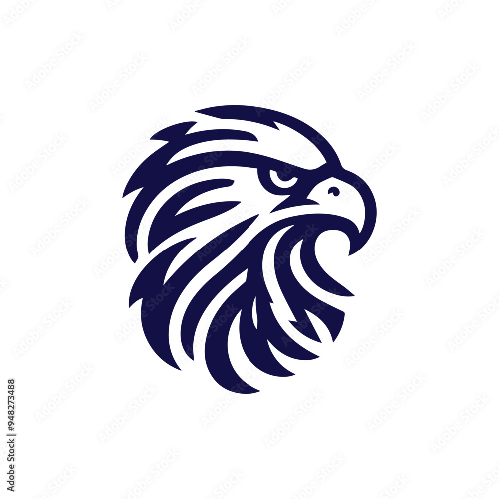 Obraz premium minimalist eagle head lineart vector logo