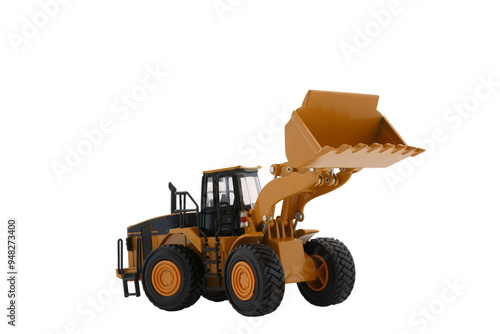 Obraz na płótnie Wheel loader isolated a on white background
