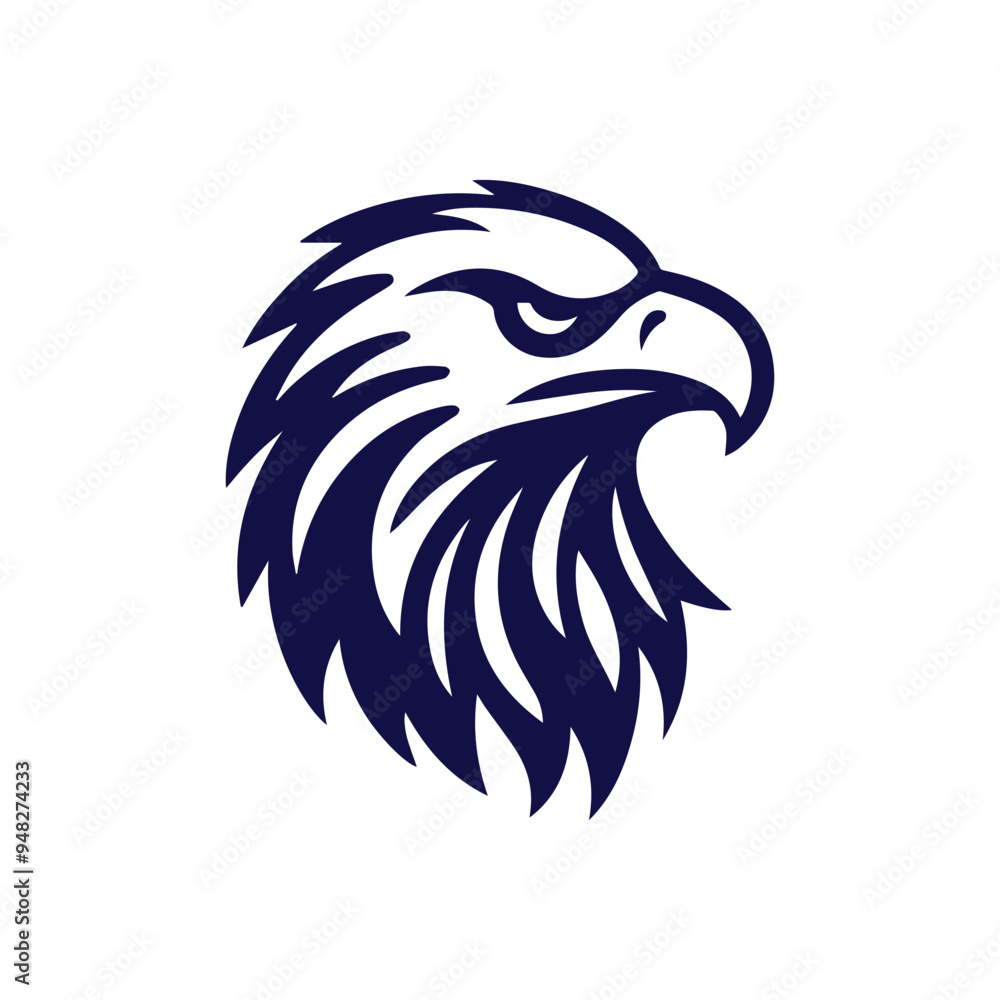 Obraz premium minimalist eagle head lineart vector logo