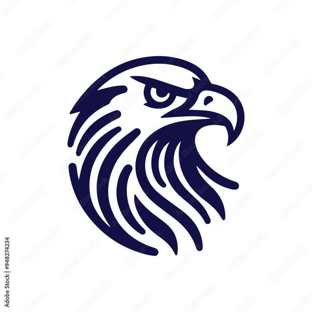 Obraz premium minimalist eagle head lineart vector logo