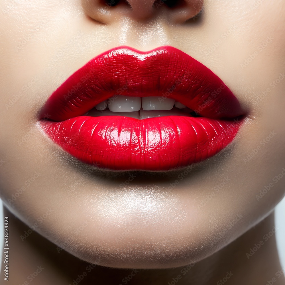 Fototapeta premium close up lips of woman