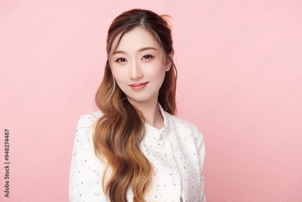 Beautiful young asian woman with clean fresh skin on pink background, Face care, Facial treatment, Cosmetology, beauty and spa, Asian women portrait. Beautiful young asian woman with clean fresh skin on pink background, Face care, Facial treatment, Cosmetology, beauty and spa, Asian women portrait.