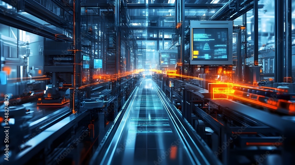 A smart factory using advanced IoT technology to monitor production lines in real time with integrated data analytics automation and optimization capabilities to enhance manufacturing performance A smart factory using advanced IoT technology to monitor production lines in real time with integrated data analytics automation and optimization capabilities to enhance manufacturing performance
