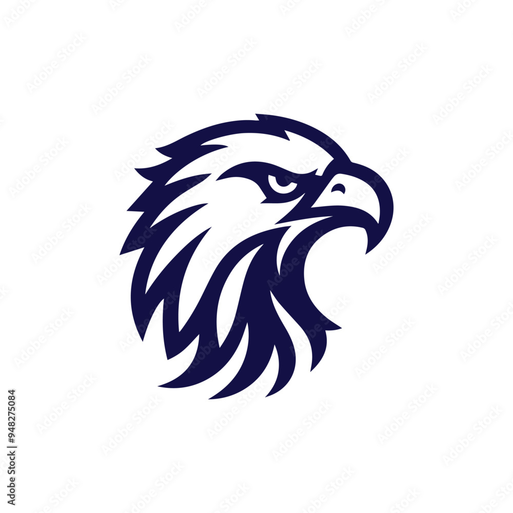 Obraz premium minimalist eagle head lineart vector logo