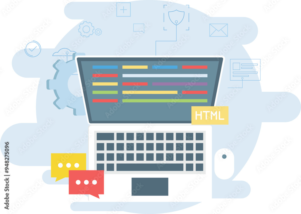 The html notification is showing on laptop. The html notification is showing on laptop.