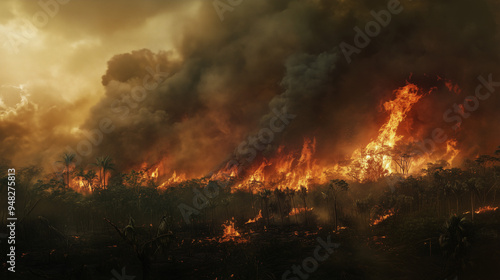 Amazon Rainforest Fire (AI Generated)