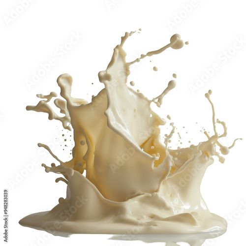 Evaporated milk, Dairy, Isolated on Transparent Background, Graphic Resource for Gourmet Advertising, Menu Design, Website Banners, Packaging, and Social Media Campaigns