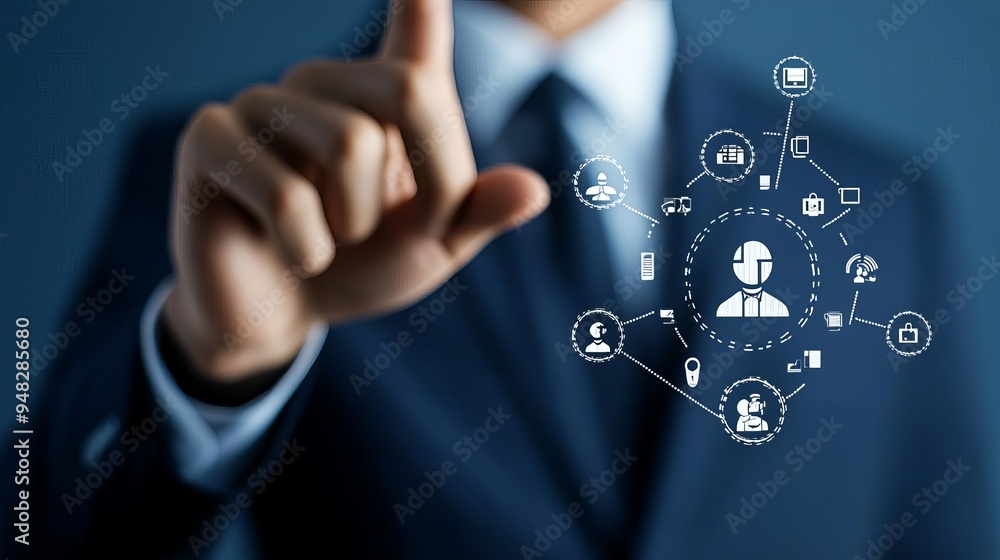 Fototapeta premium Executive leading a strategic cost reduction initiative