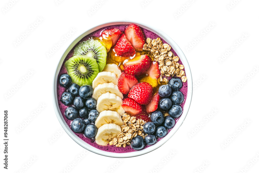 Colorful Smoothie Bowl with Fresh Fruits Colorful Smoothie Bowl with Fresh Fruits