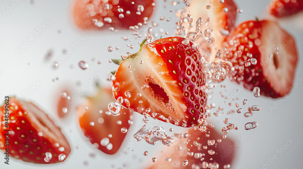 Fototapeta premium Strawberry Splash