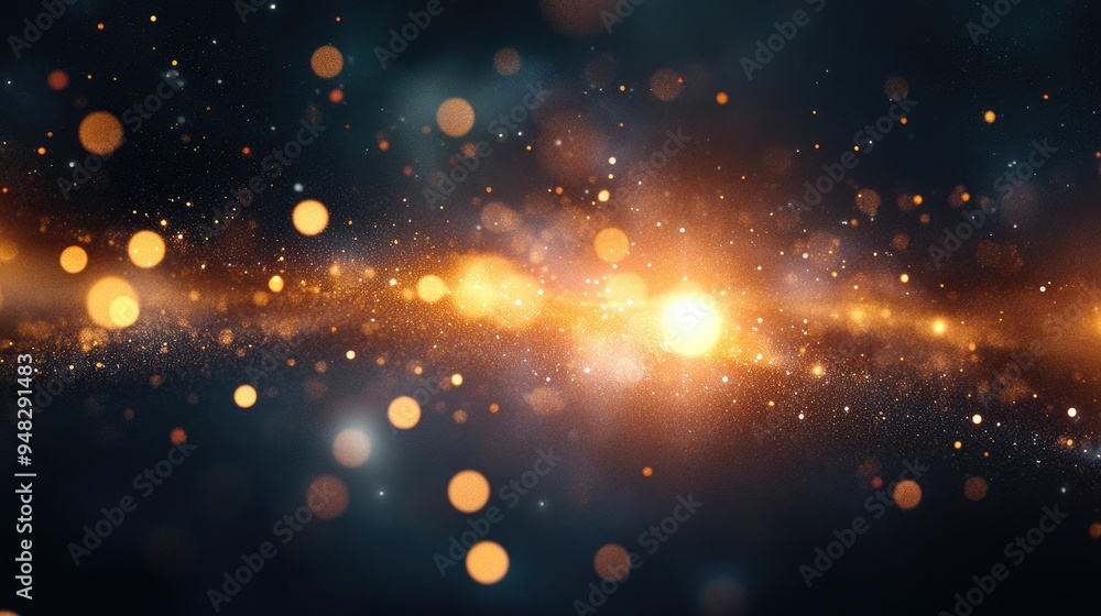 Obraz premium Lens flare effect on a dark background