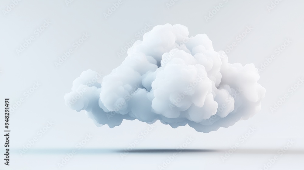 Isolated wisp of cloud, delicate and subtle, 3D illustration Isolated wisp of cloud, delicate and subtle, 3D illustration
