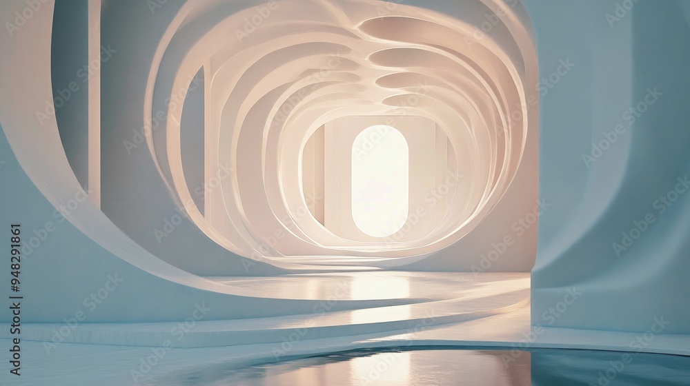 Fototapeta premium Imaginative Doorway Abstract Art in 3D Rendering