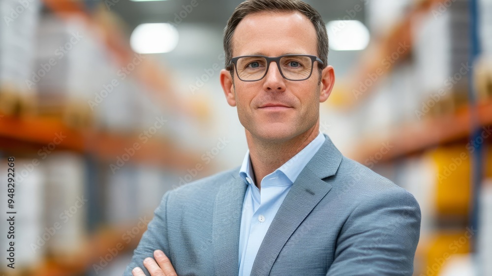 Fototapeta premium Business manager executing virtual training session