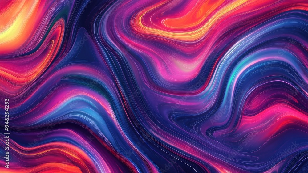 Fototapeta premium Vibrant wavy pattern suitable for backgrounds and design projects