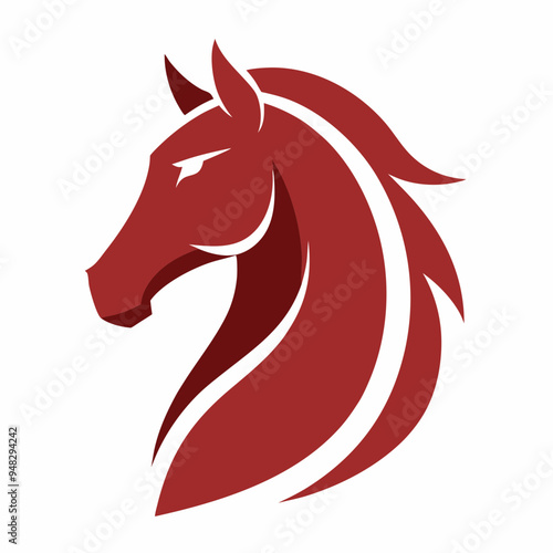 Wallpaper Mural Minimalist Horse Logo - White Background Vector Art Torontodigital.ca