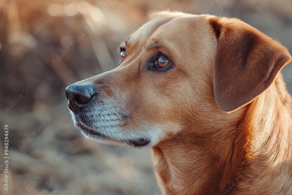 A close-up image of a dog gazing attentively at something off-frame, highlighting its focused and curious expression. A close-up image of a dog gazing attentively at something off-frame, highlighting its focused and curious expression.