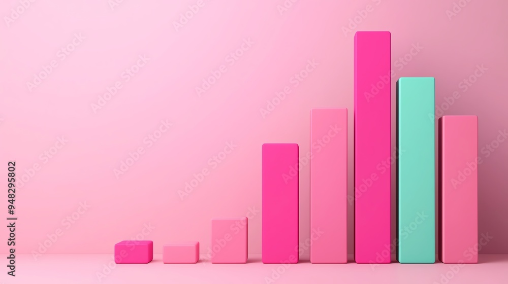 Inventory turnover ratio, graph with sales and stock data, 3D illustration Inventory turnover ratio, graph with sales and stock data, 3D illustration