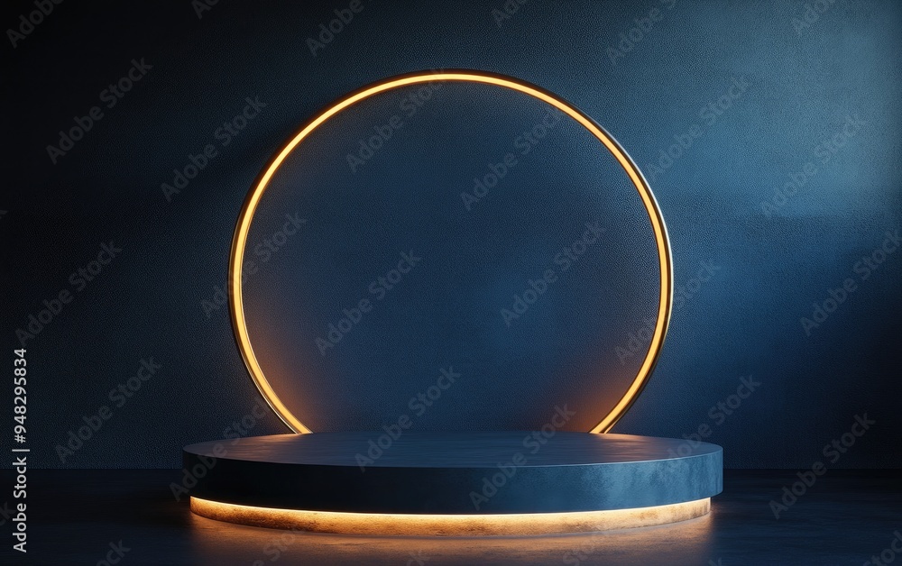Abstract bronze podium Stand designed for banner sized product displays Stage showcase with a luxury platform for presentations Elegant pedestal for display purposes Website cover 3D rendering Abstract bronze podium Stand designed for banner sized product displays Stage showcase with a luxury platform for presentations Elegant pedestal for display purposes Website cover 3D rendering