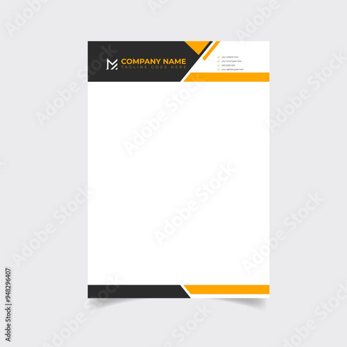 Modern business letterhead design