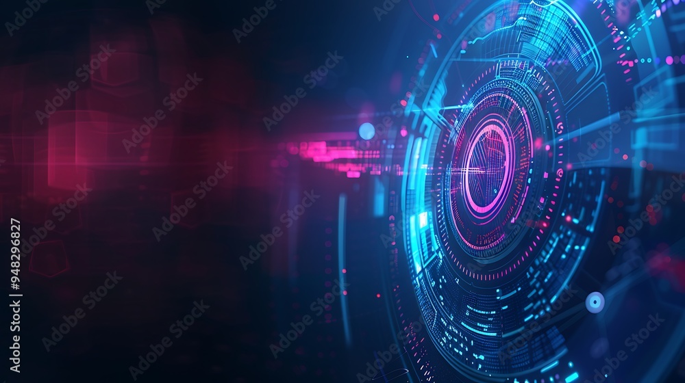 Obraz premium Vibrant Circuit Board Design Illustrating Modern Technology