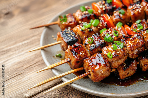 Savor the Flavor of Grilled Yakitori: Tender Skewers Glazed to Perfection, A Culinary Delight for Every Palate Awaits You Here! photo