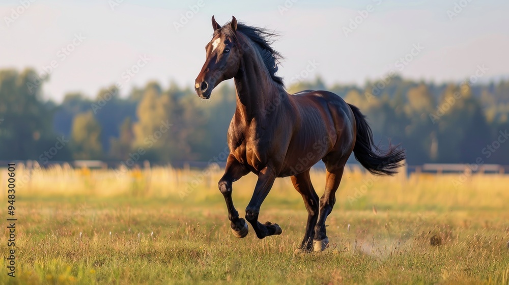 Horse Running in a Field Horse Running in a Field