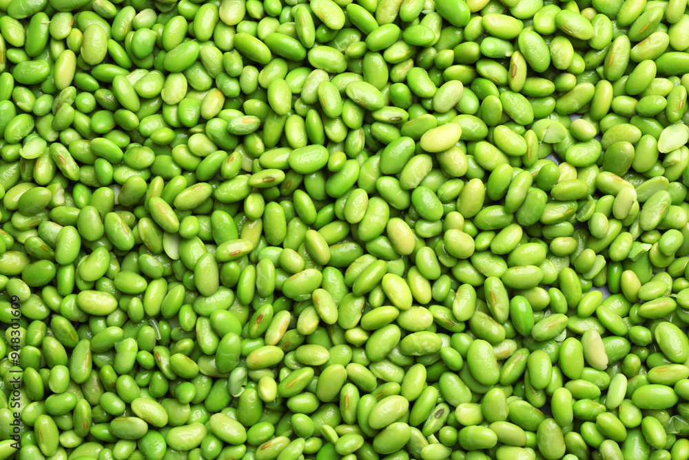 Fresh edamame beans as background, top view Fresh edamame beans as background, top view