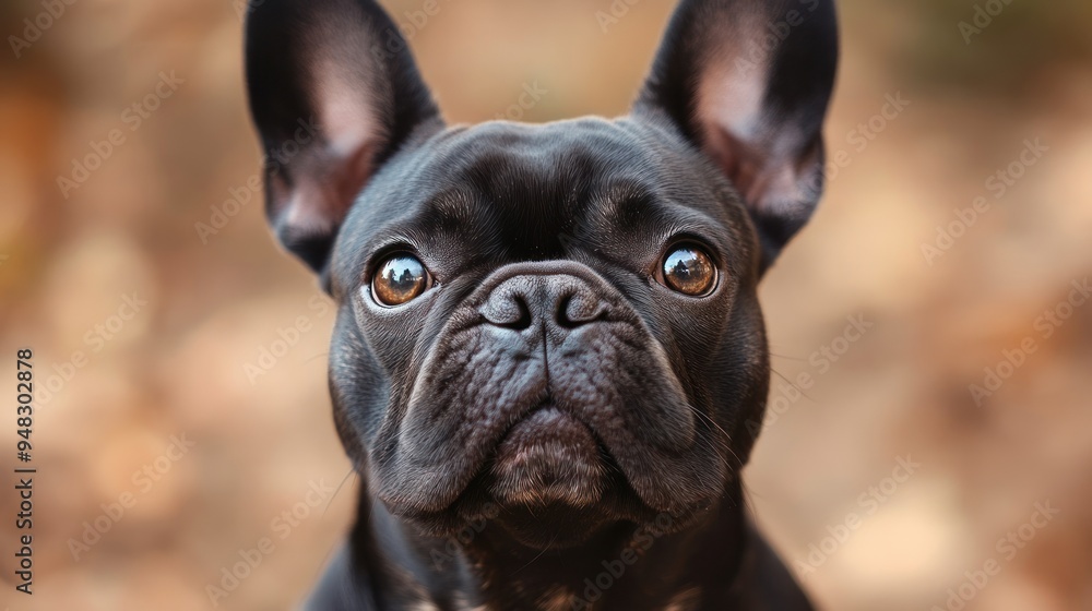 Close-up Portrait of a French Bulldog Close-up Portrait of a French Bulldog