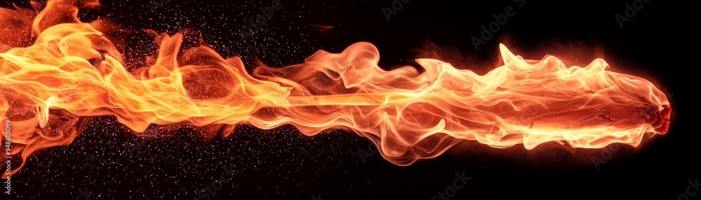 Fiery tongues of red and orange against a pitch-black backdrop, with smoke creating a hazy and dynamic scene Fiery tongues of red and orange against a pitch-black backdrop, with smoke creating a hazy and dynamic scene