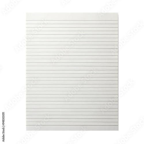 Notebook paper, isolated on transparent png background,