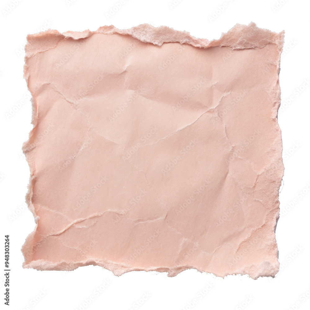 Obraz premium Light pink paper, isolated on transparent png background,