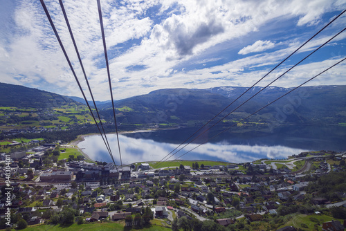 View from the Voss Gondol cable car, Vossevangen, Norway