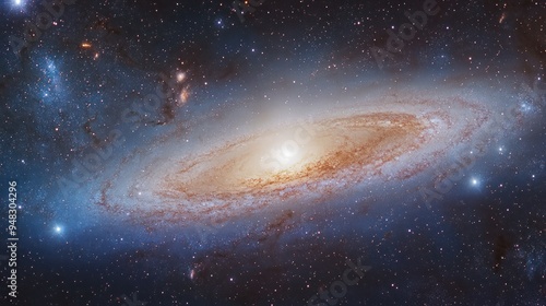 Spiral Galaxy in Deep Space