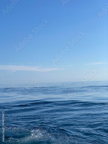 blue sky and sea in Lovina, Bali photo