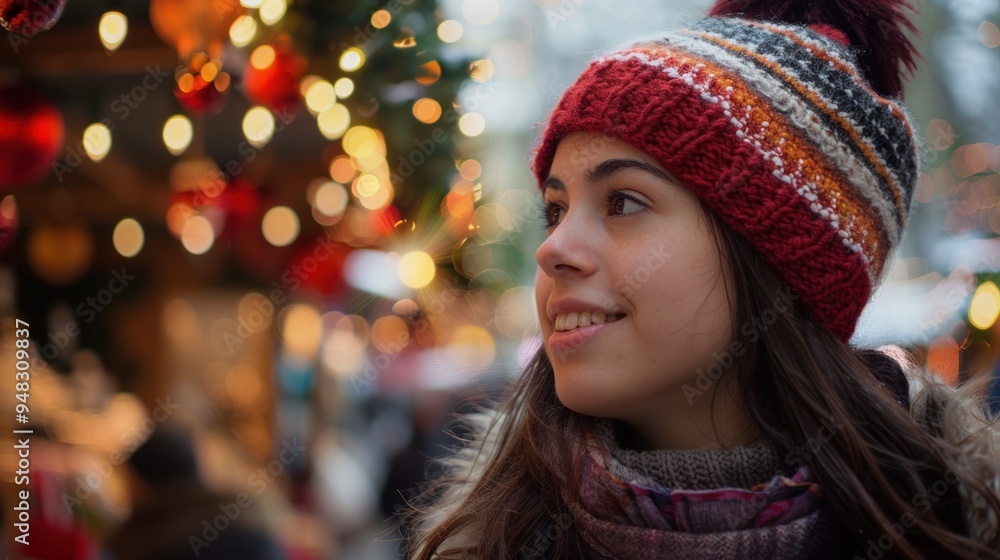 Smiling Girl at Christmas Market Smiling Girl at Christmas Market