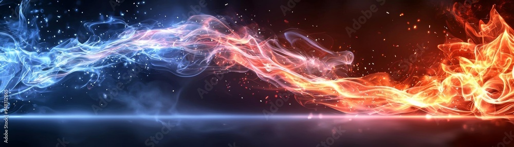 Intense, flickering flames on a dark background, with smoke adding depth and movement to the scene Intense, flickering flames on a dark background, with smoke adding depth and movement to the scene