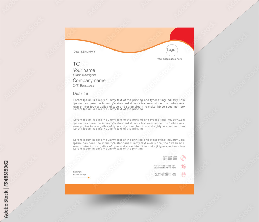 modern Letterhead design template for your website modern Letterhead design template for your website
