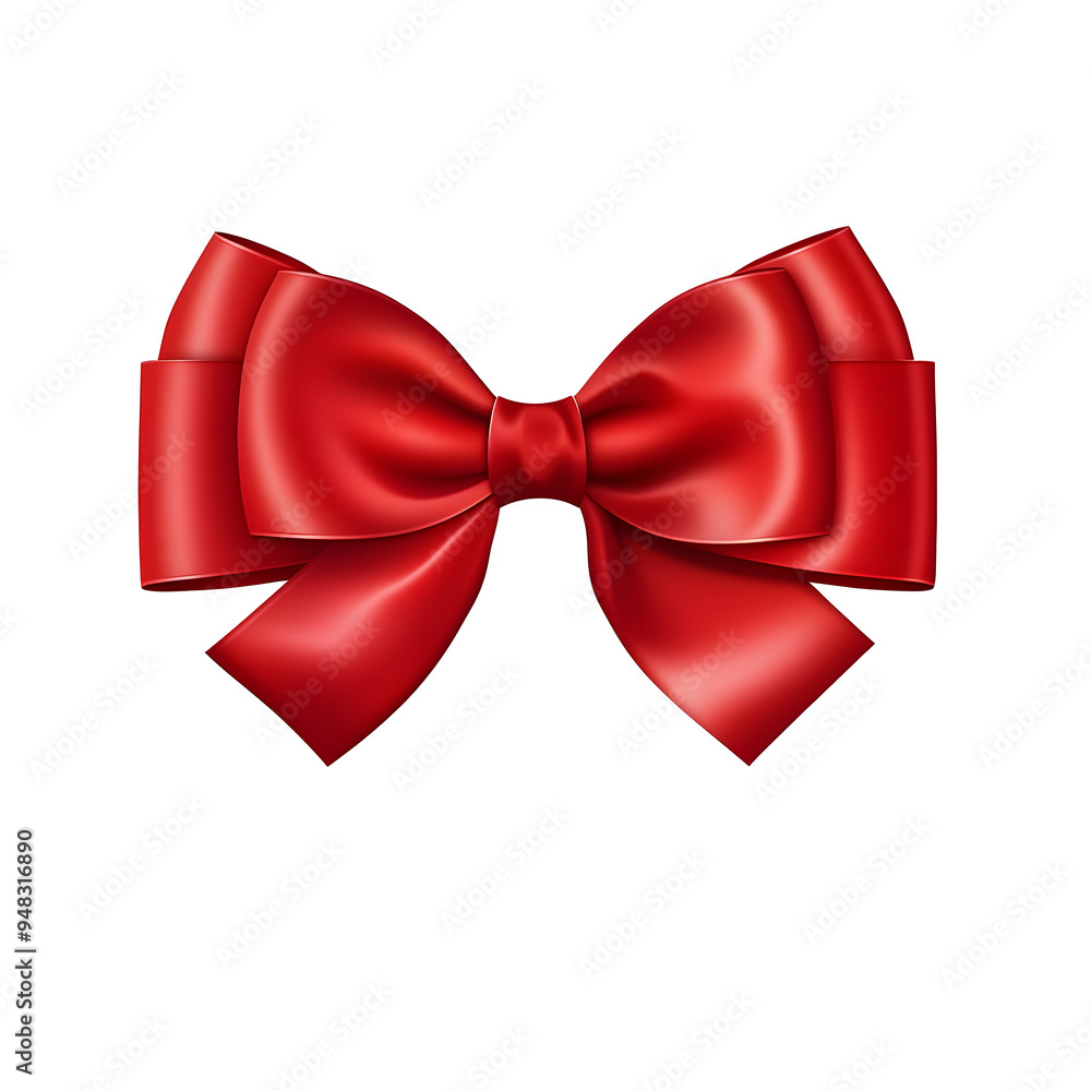 A classic red satin bow. A classic red satin bow.