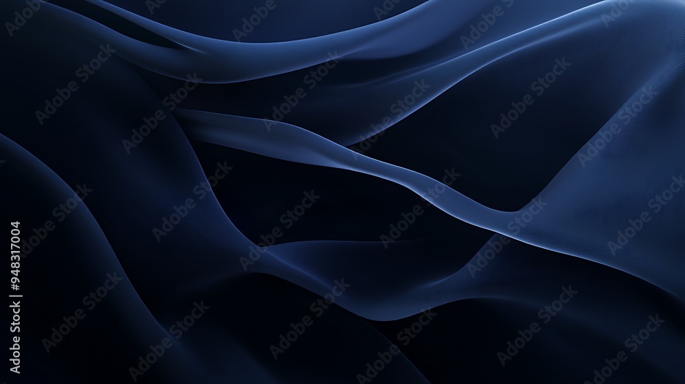 Abstract Wavy Blue Fabric Background Abstract Wavy Blue Fabric Background