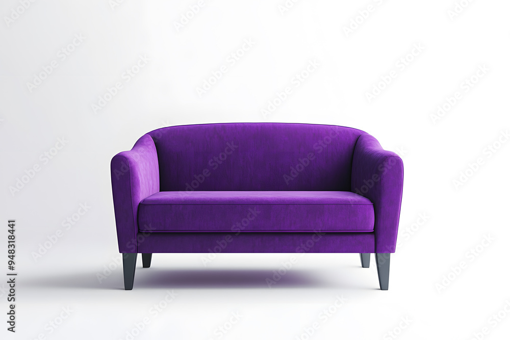 Modern purple sofa isolated on white background Modern purple sofa isolated on white background