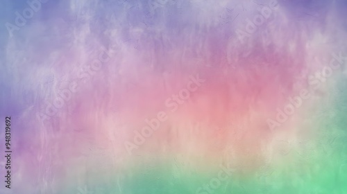 An illustration of a gradient background with a transition from soft lavender to pastel pink, and then into a pale mint green. The background has a dreamy, ethereal effect, with soft clouds and stars 