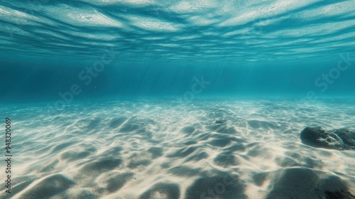 Underwater Seascape with Sunlight