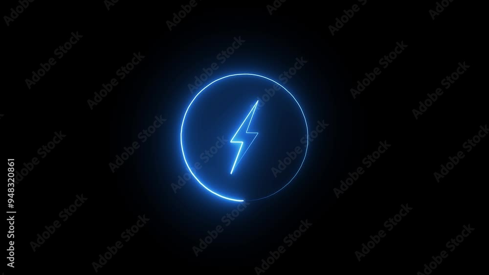 Power neon blue color glowing icon. Electric flashlight icon in led light isolated on background. New technology, energy and electric concept icon. Power neon blue color glowing icon. Electric flashlight icon in led light isolated on background. New technology, energy and electric concept icon.