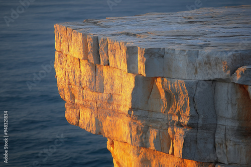 Cliff Ocean Sunset