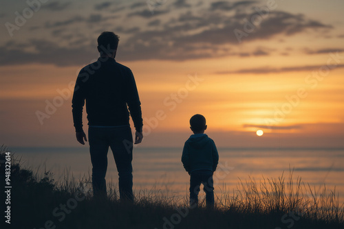Father At Sunset