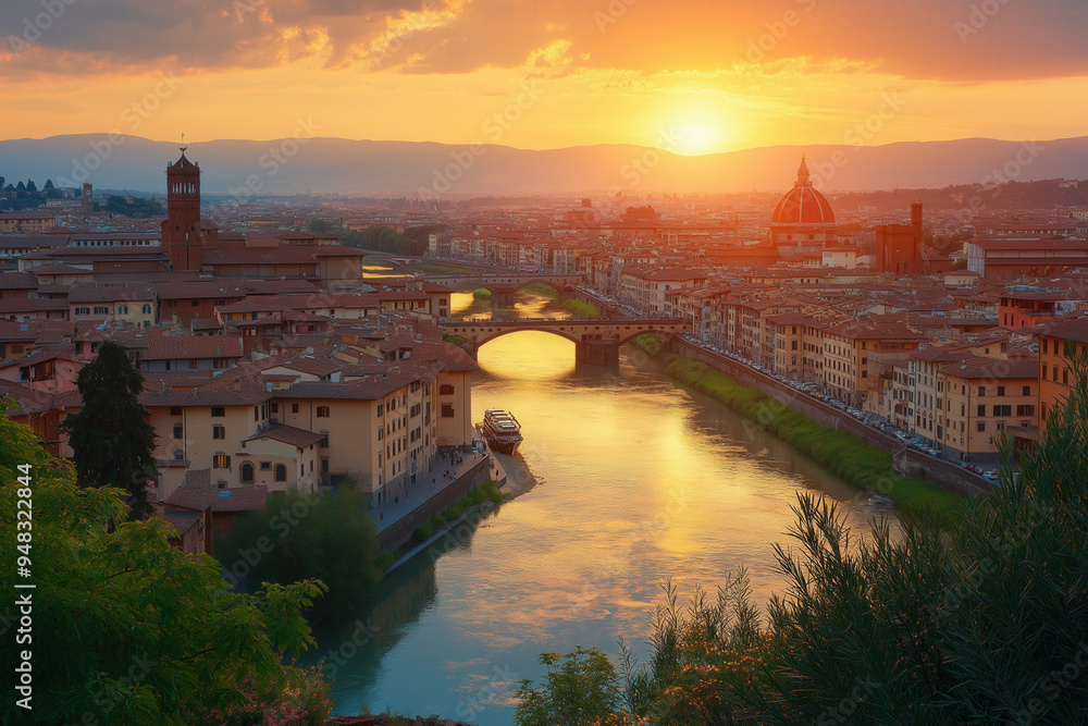 Obraz premium Florence At Sunset