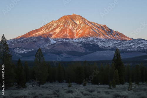 Mount At Sunset
