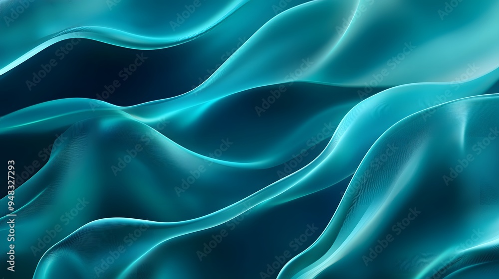 Fototapeta premium Abstract Turquoise Waves.